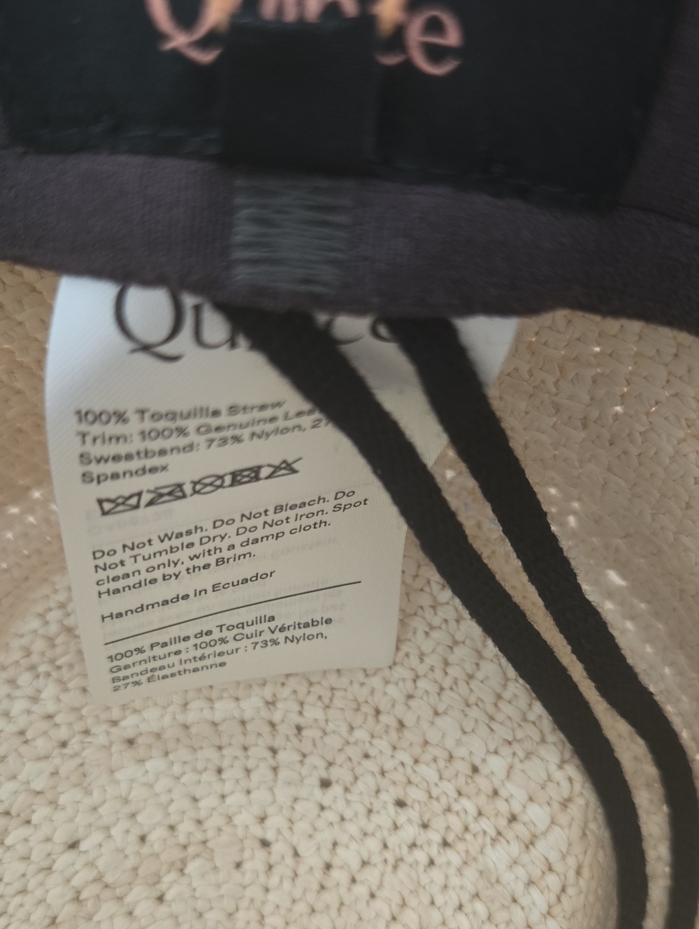 Quince Panama Straw Hat, Natural, Small, Sold Out! Modern Beach Chic - Picture 6 of 8